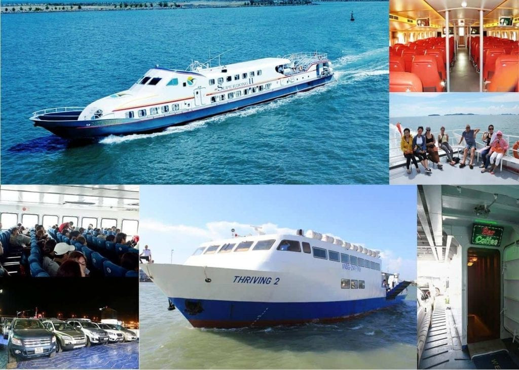 Tàu cao tốc tại bến tàu Bãi Vòng