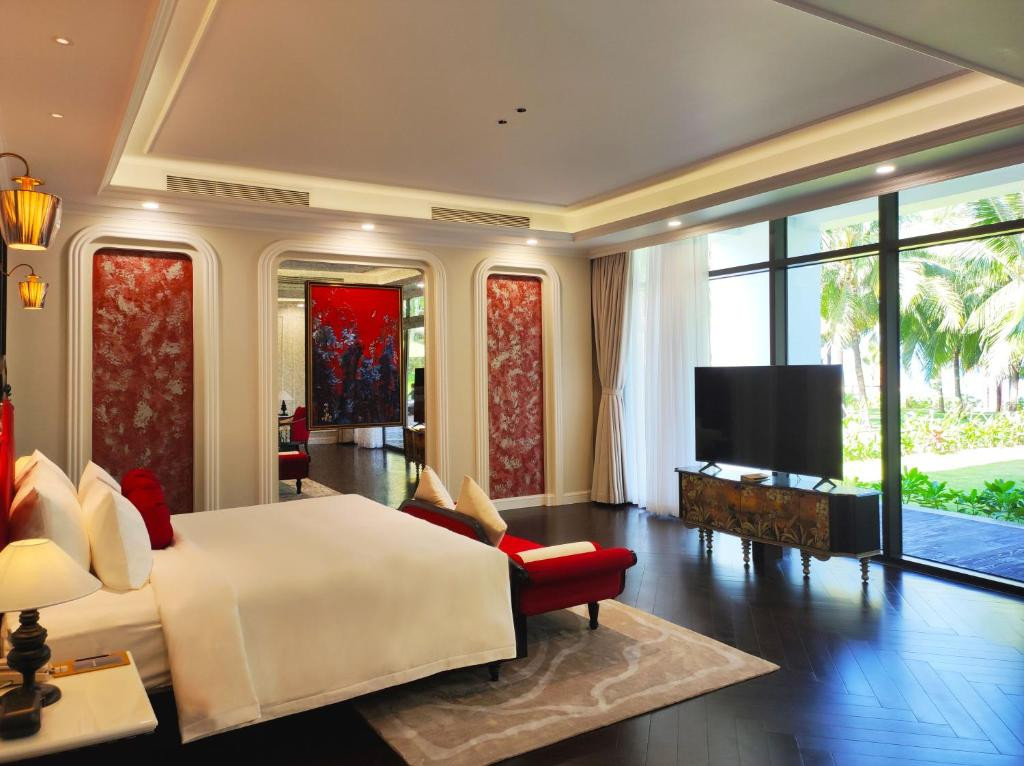 Phòng ngủ trong villa tổng thống
